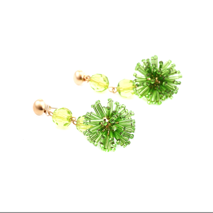 Fashion Handmade Beaded Weave flowers Tassel Earrings For Women Korea Acrylic beaded Long Drop Earrings