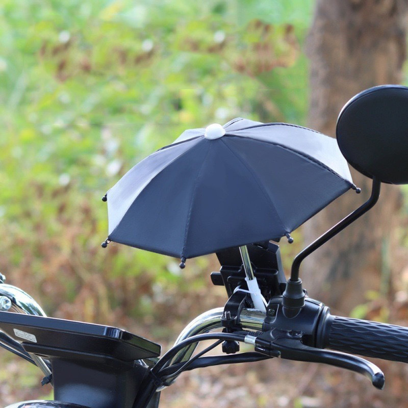 New Design Small Phone Stand Umbrella Toy Art Decoration Mini Portable Rain Umbrella For Motorcycle