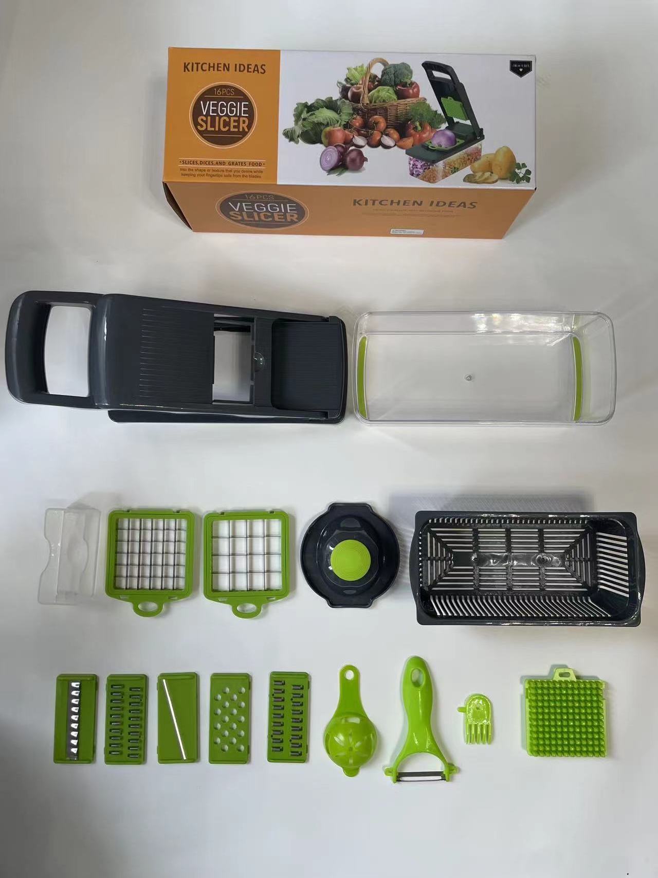 2024 Top Seller Combined Kitchen Set Slicer Vegetable Cutter - Hand Garlic Press Chopper - Kitchen Accessories