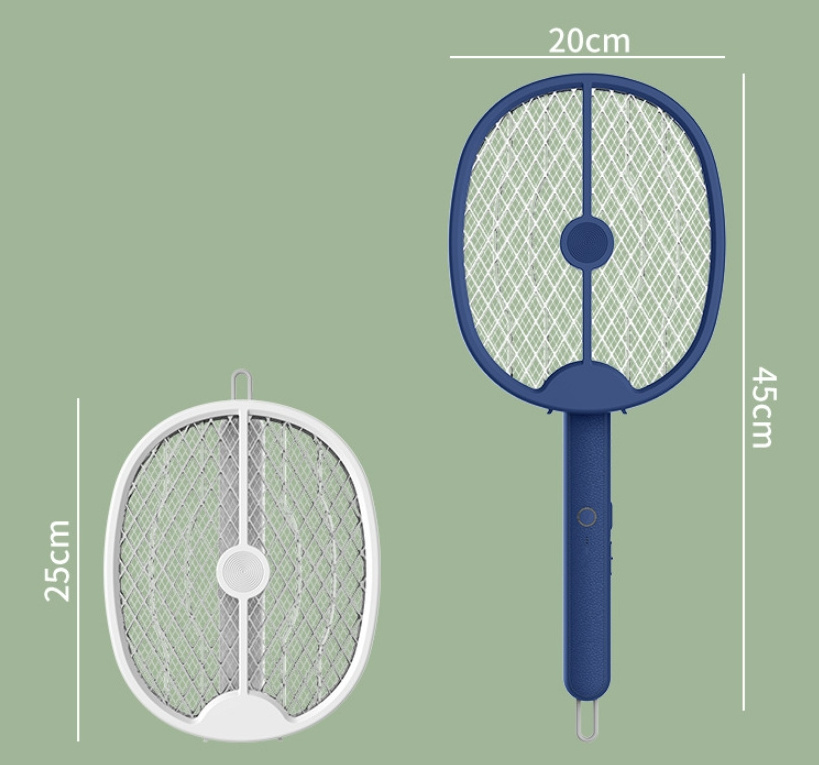 Household Electric Mosquito Swatter Racket 2 in 1 Uv Light Mosquito Trap Folding Rechargeable Fly Mosquito Killer Lamp