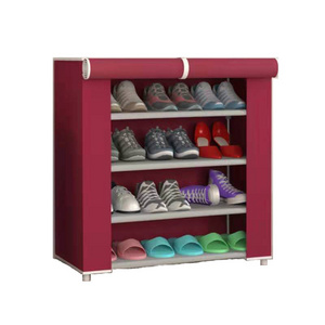 5/7/10 Tiers Non-woven Shoe Rack With Dustproof Cover Fabric Space Saving Shoe Storage Rack Dust-proof Shoe Cabinet