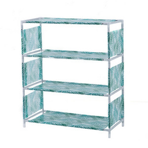 Shoe Rack With Dustproof Non-Woven Fabric Cover Splicing Assembly Shoes Shelf Storage Organizer