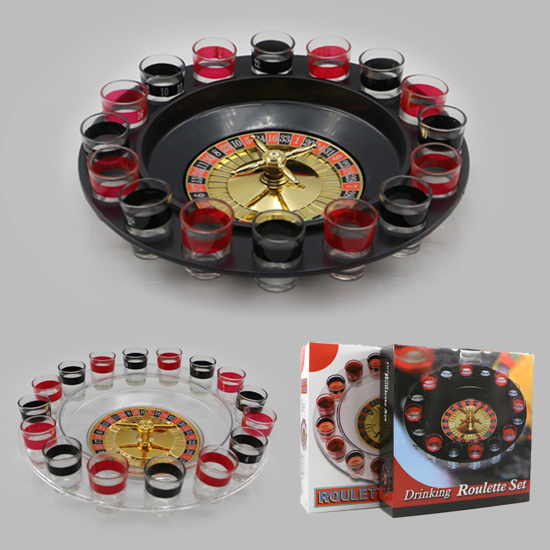 Roulette Novelty Gifts Drinking Party Game Adult Party Roulette Drinking Set With 16 Shot Glass