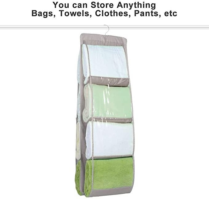 Hanging Handbag Organizer For Wardrobe Closet Transparent Storage Bag Handbag Organizer Home Storage & Organization