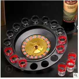 Roulette Novelty Gifts Drinking Party Game Adult Party Roulette Drinking Set With 16 Shot Glass