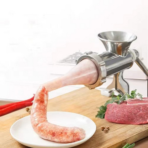 6 in 1 Meat Grinder with Tabletop Clamp  Cast Iron Heavy Duty Noodles Sausage Maker Filler and Manual Meat Mincer