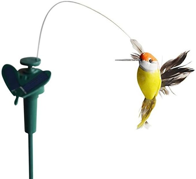 Solar/Battery Powered Flying Fluttering Hummingbird Bird Butterfly for Garden Yard Plants Flowers Patio Landscape Outside Decor