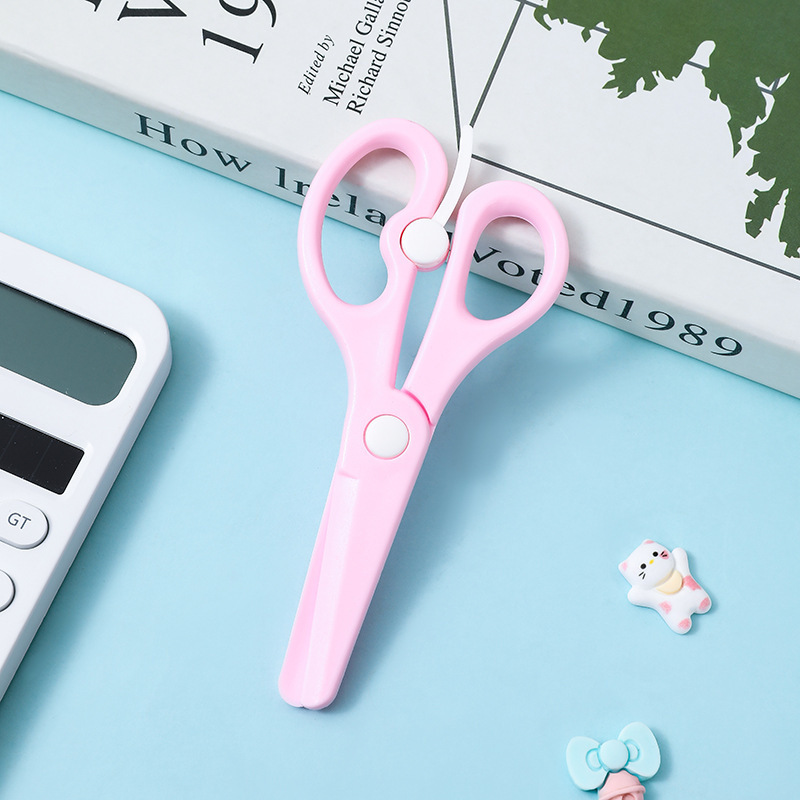 Factory Direct Children's Plastic Handmade Scissors Paper-cutting Knife Kindergarten Labor-saving Stationery Supplies