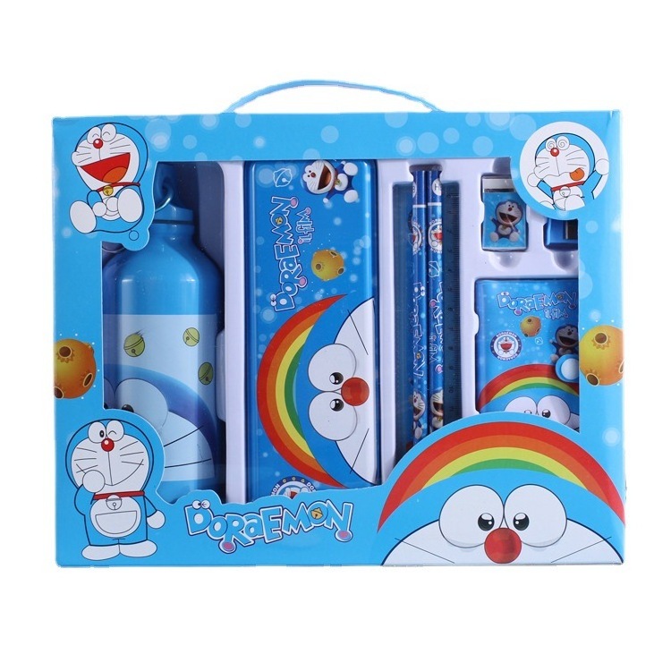 Cute Eraser Pencil Box Water Bottle Cartoon Stationery Kit For Children's Birthdays Primary School Supplies Students Gift Set