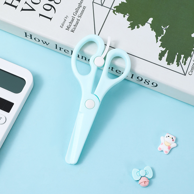 Factory Direct Children's Plastic Handmade Scissors Paper-cutting Knife Kindergarten Labor-saving Stationery Supplies