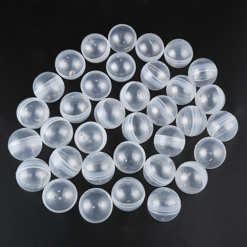 High Quality Eco-friendly PP Material Clear Gashapon 45mm Round Shape Empty Plastic Ball Capsules for Vending Machine