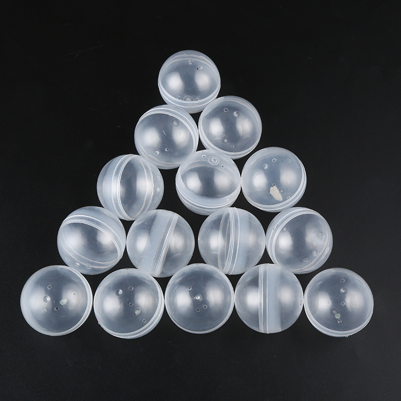 High Quality Eco-friendly PP Material Clear Gashapon 45mm Round Shape Empty Plastic Ball Capsules for Vending Machine