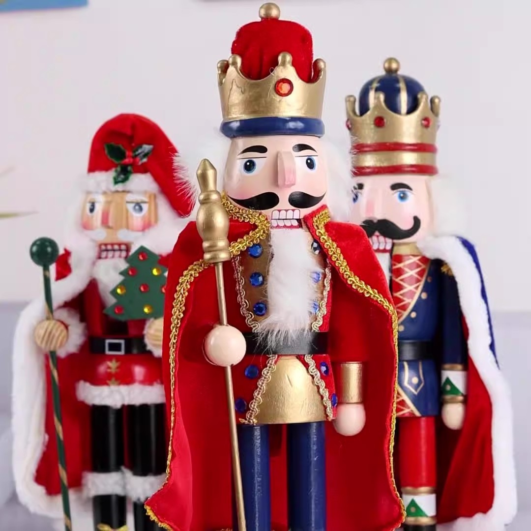 38cm Creative Home Nutcracker Solid Wood Decoration Christmas Gift Customizable Nutcracker christmas nutcracker 6ft