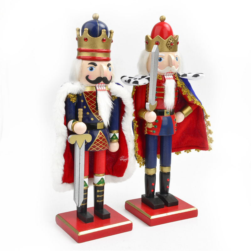 38cm Creative Home Nutcracker Solid Wood Decoration Christmas Gift Customizable Nutcracker christmas nutcracker 6ft