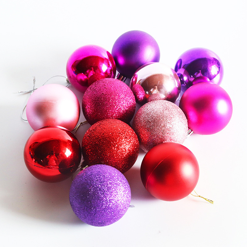 Christmas Pendant 3/4/6/8cm 24PCS/Barrel Pack Baubles Balls Plastic Christmas Ball Box Set For Navidad Tree Home Decor Ornaments