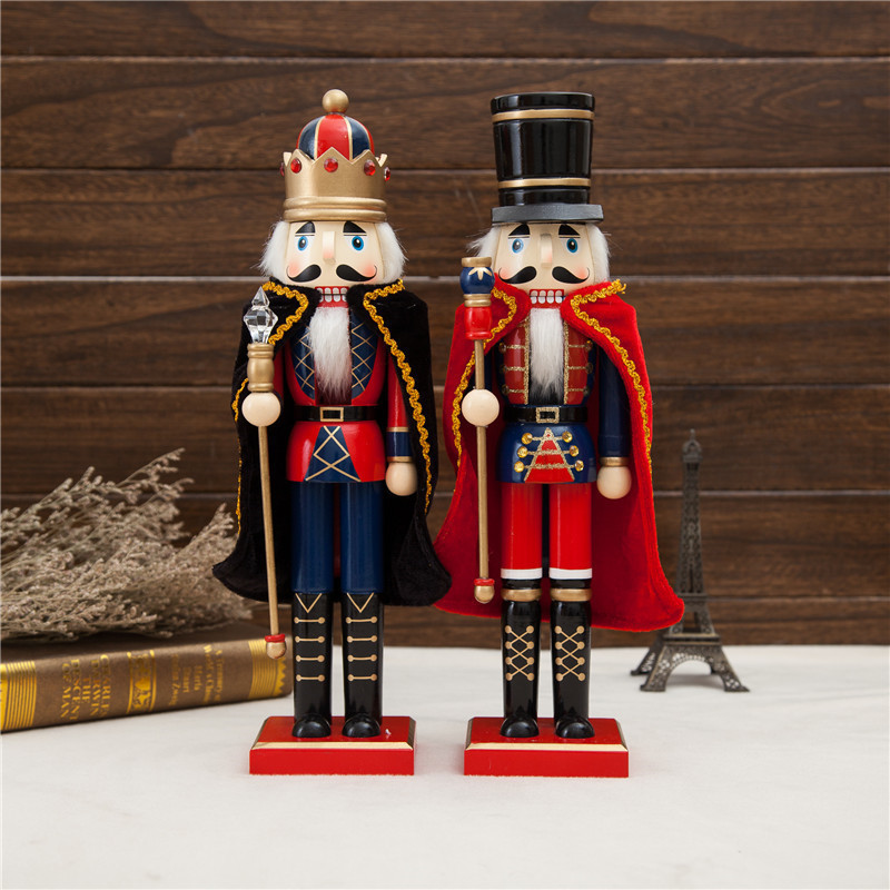 38cm Creative Home Nutcracker Solid Wood Decoration Christmas Gift Customizable Nutcracker christmas nutcracker 6ft