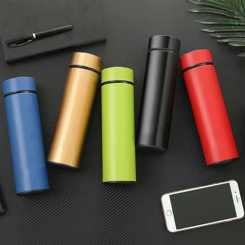 Hot 500ml Stainless Steel Double Wall Life Vacuum Cup With Touch Screen Lid Temperature Display Led Smart Water Bottle