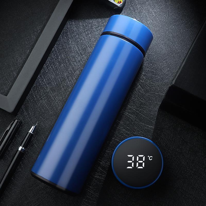 Hot 500ml Stainless Steel Double Wall Life Vacuum Cup With Touch Screen Lid Temperature Display Led Smart Water Bottle