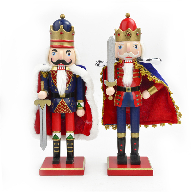 38cm Creative Home Nutcracker Solid Wood Decoration Christmas Gift Customizable Nutcracker christmas nutcracker 6ft