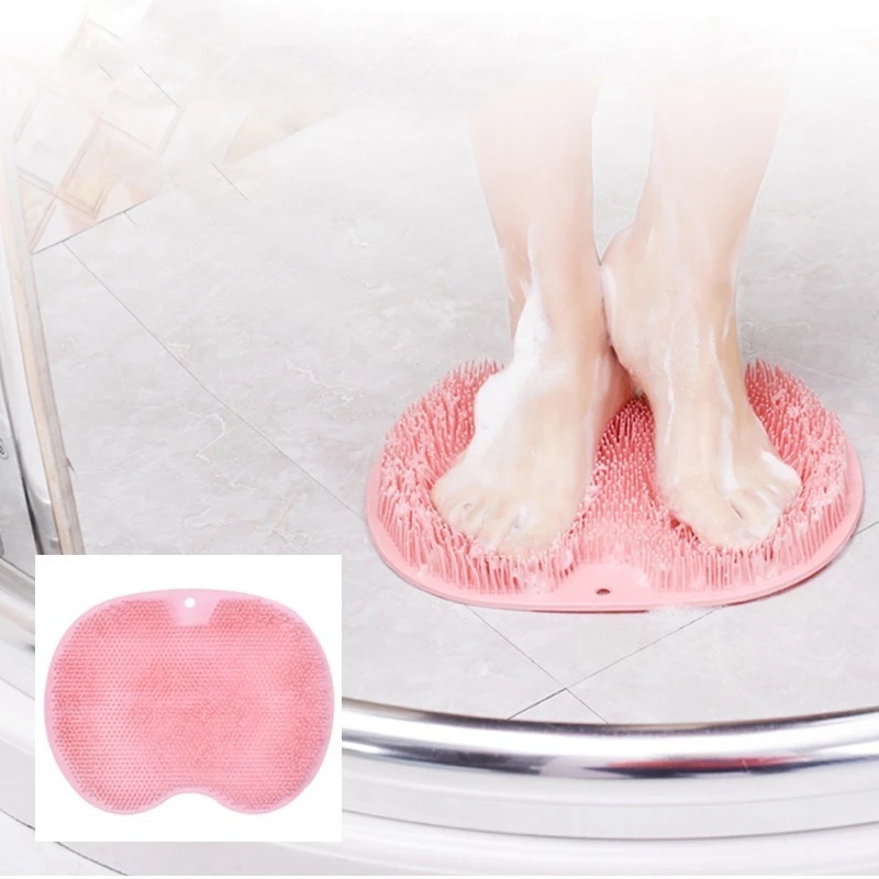 Suction Cup Bathroom Rubbing Foot Massage Brush TPR Bath Shower Feet Massage Bath Brush Foot  Remove Skin Foot Care Tool