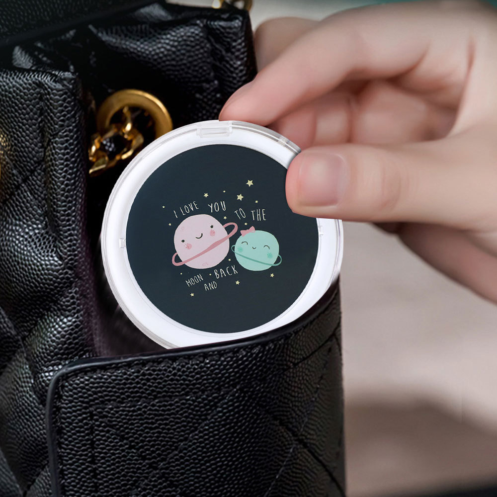 1X/3X Magnifying Pocket Portable Travel Foldable Cosmetic Vanity Mirrors Gifts Compact Led Makeup Mirror With Light for Women