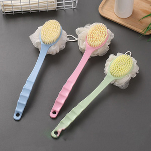 Long-handled Scrubbing Artifact Brush Bath Scrubbing Towel Household Bathroom Supplies Soft Hair Bathing Back Scrubbing Brush