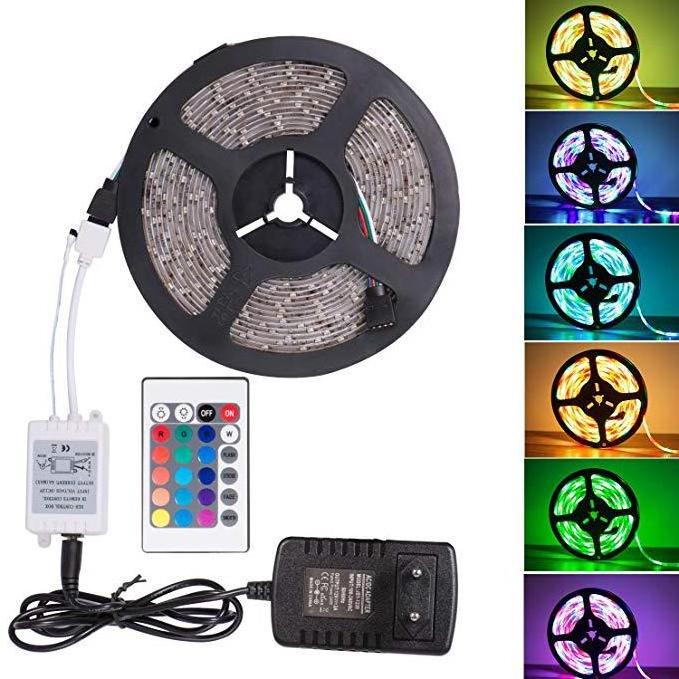 High quality 5M 2835 smart remote control 12V flexible RGB waterproof SMD multifunctional led rgb strip light