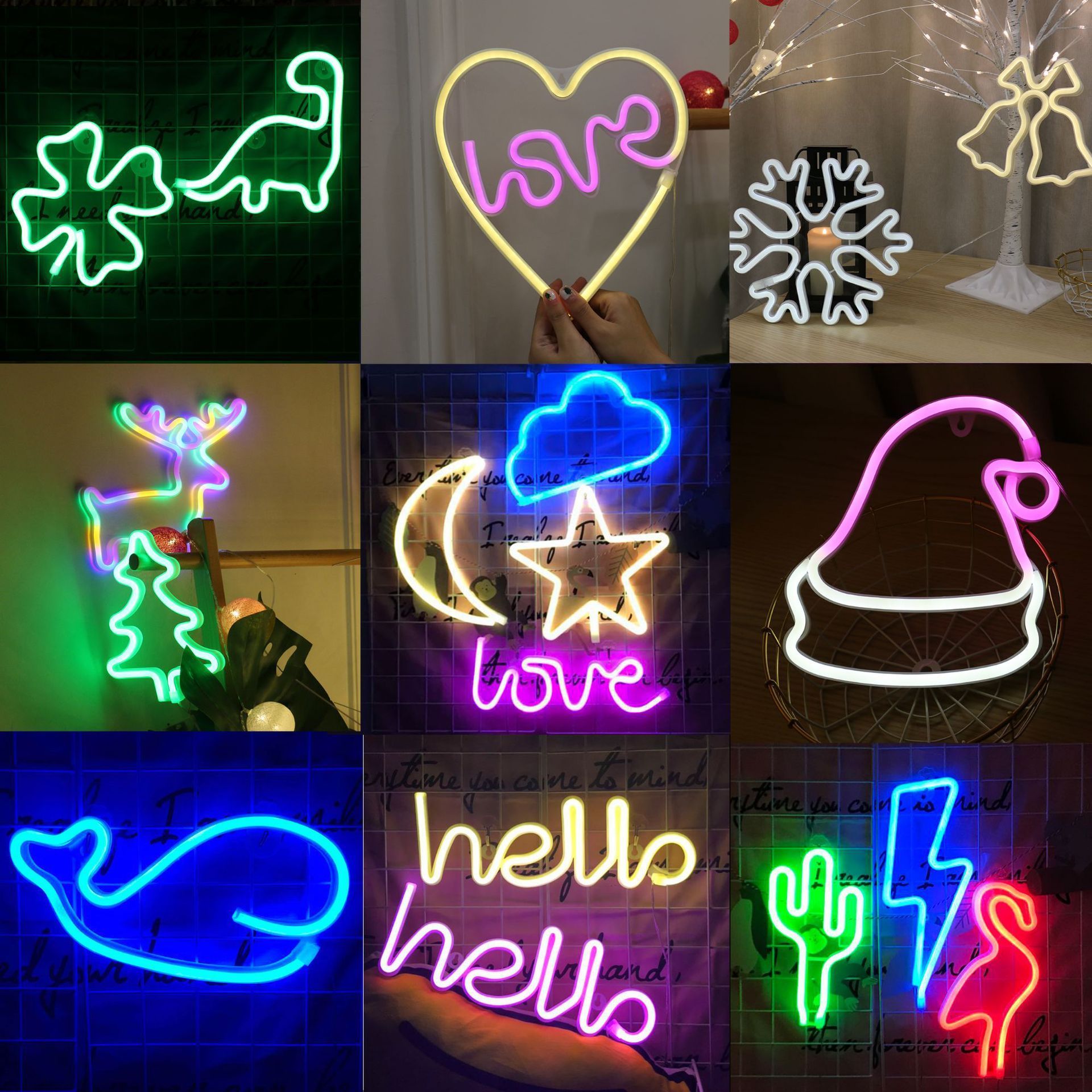 Valentine's Day Wedding Decoration LED Light Heart Shape Acrylic Wall Mount Custom Neon Sign Decoration