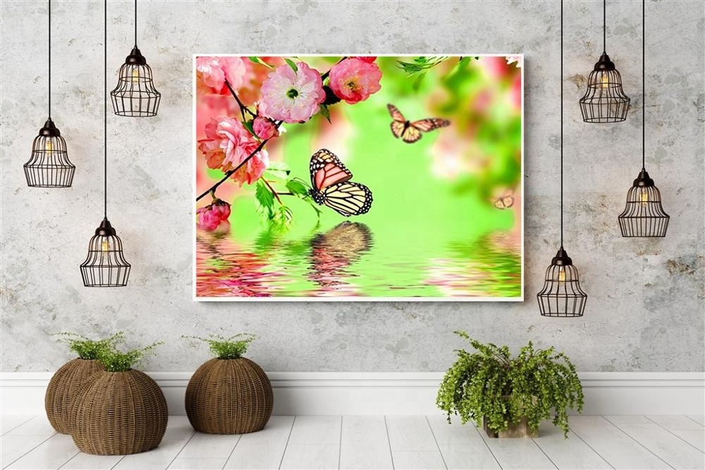 Yiwu Yuhui butterfly on flowers diamond painting craft art diamond art kit for kids wall art