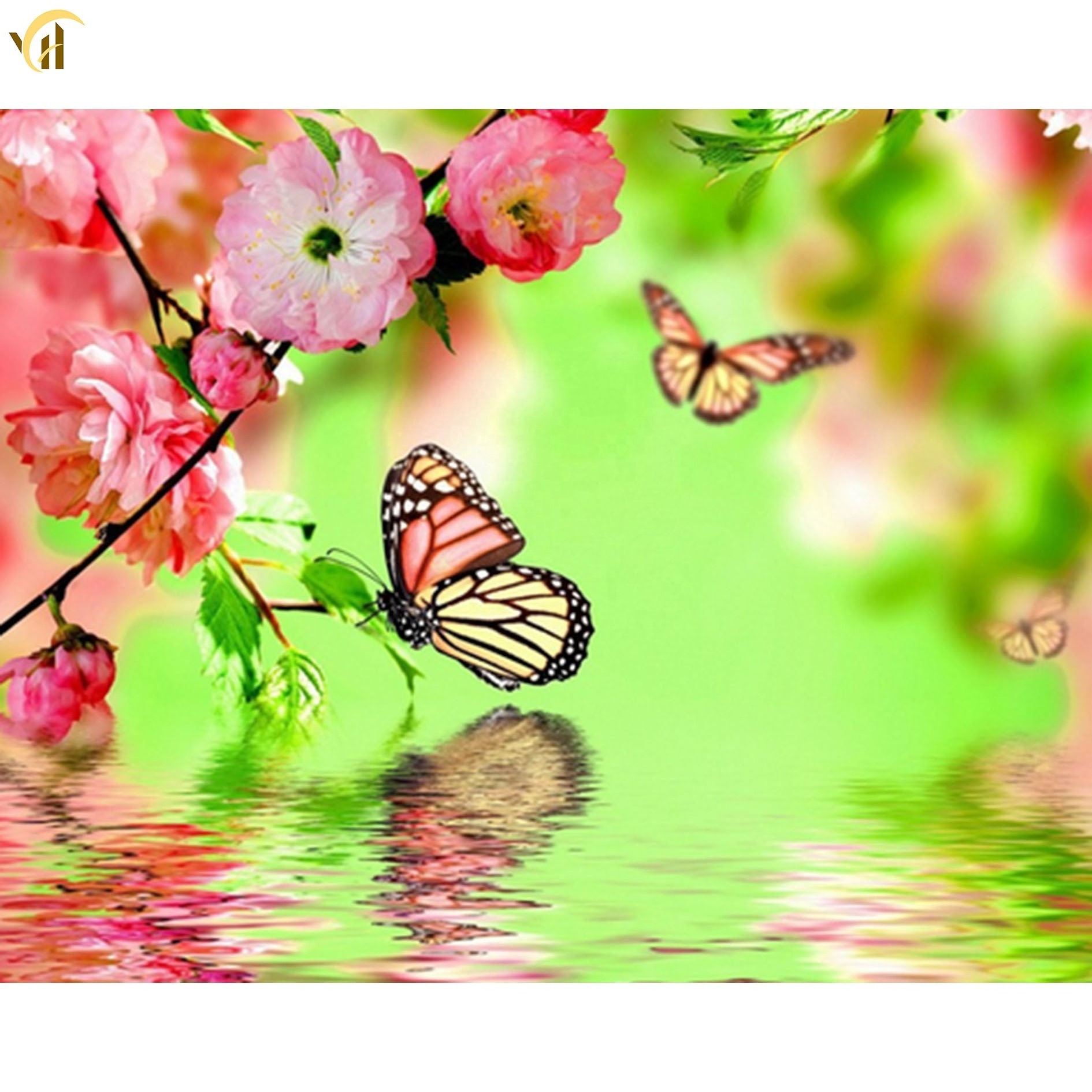 Yiwu Yuhui butterfly on flowers diamond painting craft art diamond art kit for kids wall art