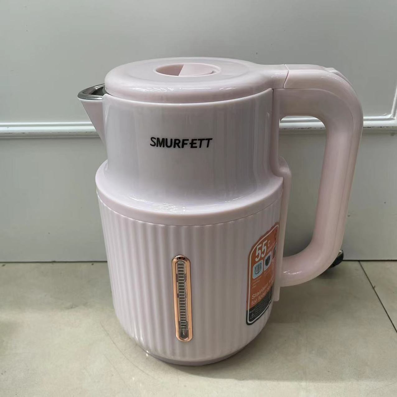 SMURFETT 2223 Household electric  kettle 2.5L capacity kettle British plug European plug stainless steel plastic kettle