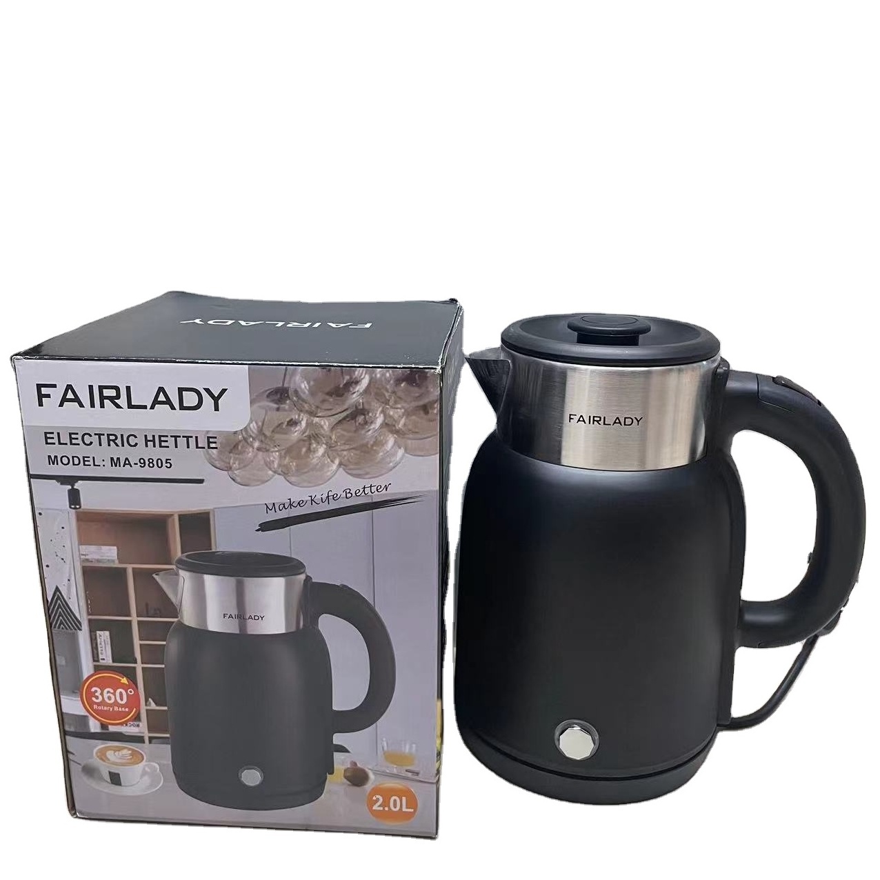 FAIRLADY  Household integrated kettle mini electric kettle Double stainless steel small kettle