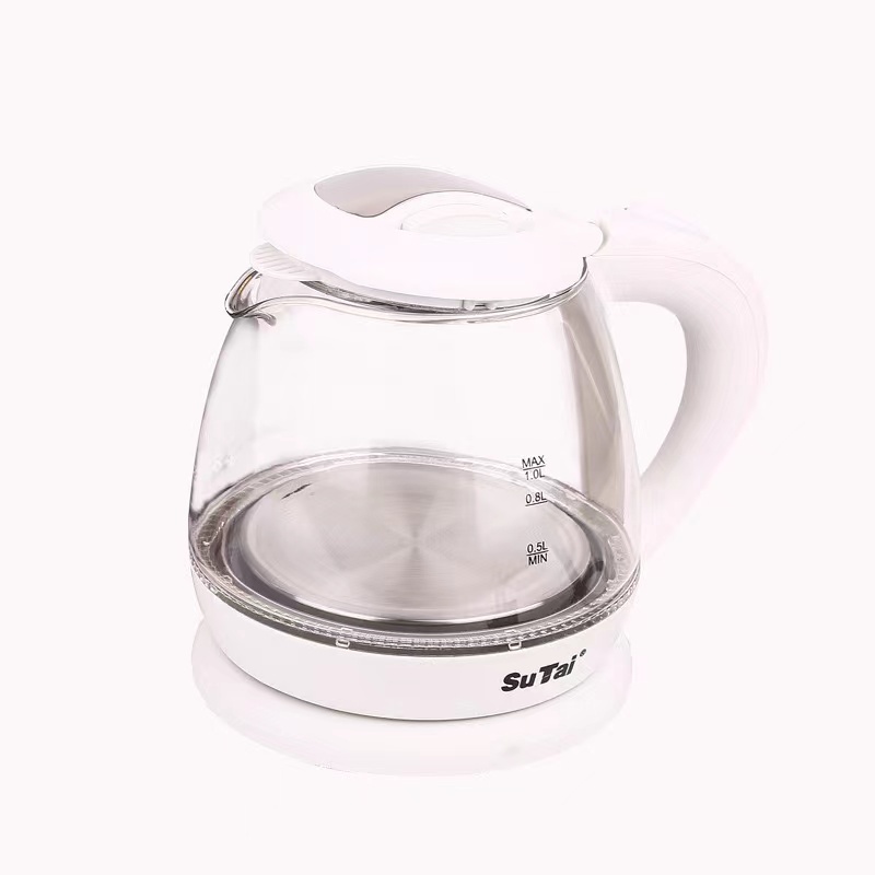 Household appliances 1.0L automatic power-off glass blue light cute kettle