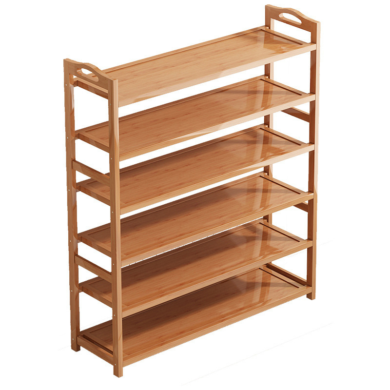 Vertical Shoe Shelf Narrow Bamboo Wooden Shoe Rack Storage Shoes Organizer for Home Closet