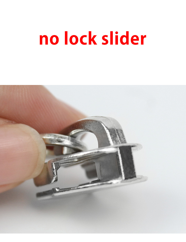 Factory direct sales 5#  Zinc alloy non lock general zipper pull slider for luggage