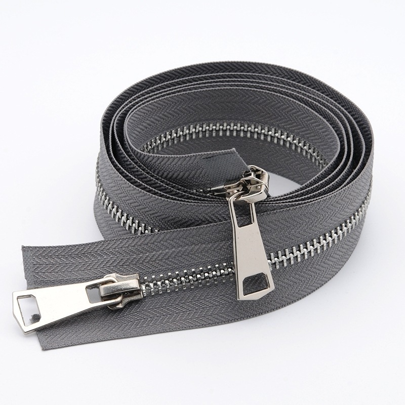 Manufacturer #3 #5 #7 #8 #10 bag cremallera fermuar metallic zip nylon zipper custom zipper for clothes open end metal zip