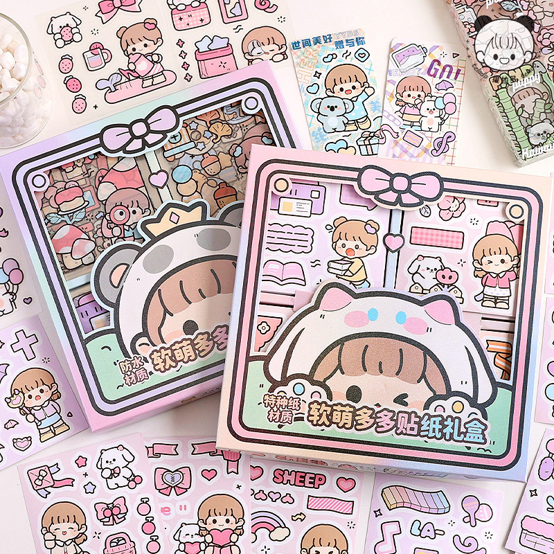 Telado multi-sauce 72 variable hand account waterproof sticker gift box sticker cute cartoon hand kawaii notebook kawai sticker