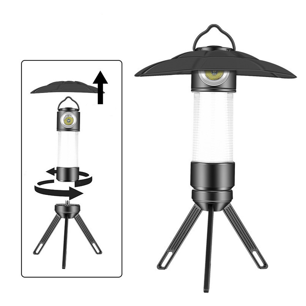 Outdoor Retro Lamp Flashlight With Magnet For Camping Torch Led Light Stand With Tripod