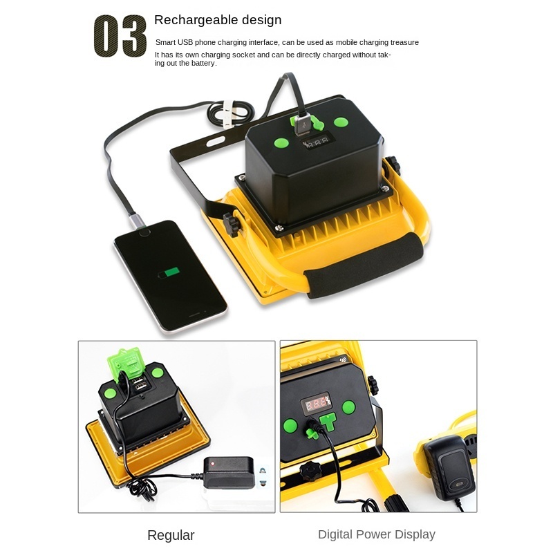 Rechargeable Outdoor Construction Site Power Outage Lighting Camping Led Emergency Light