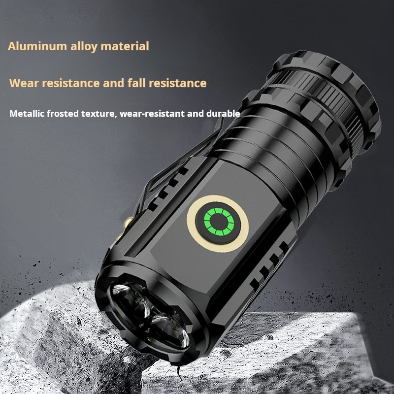 Wholesale Led Household Portable Small Mini Lamp Strong Light Outdoor Charging Flashlight