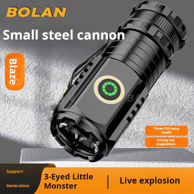 Wholesale Led Household Portable Small Mini Lamp Strong Light Outdoor Charging Flashlight