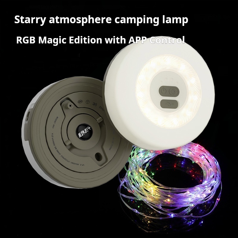 Outdoor Atmosphere Light Led Tent Rgb Decorative Lantern App Canopy Camping Light String