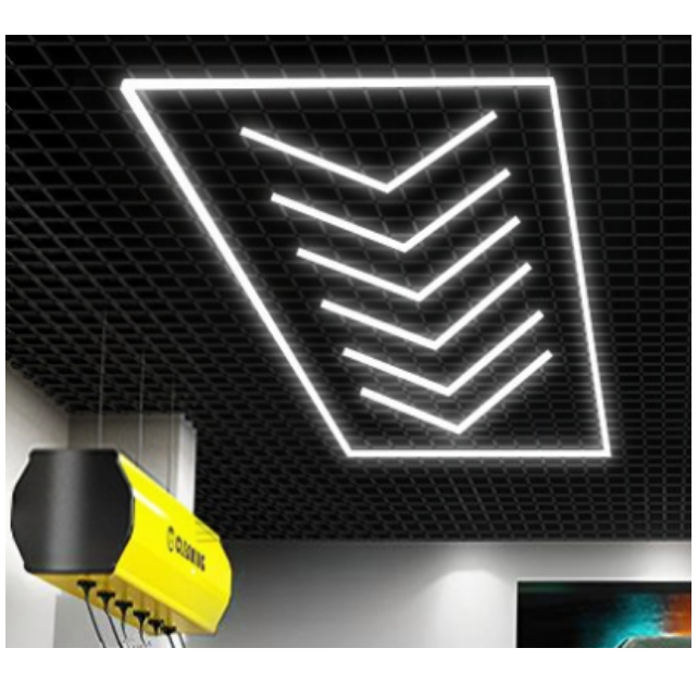 Car Wash 110v 432w Beauty Light Workstation Lighting Hexagon Honeycomb Led Garage Lights