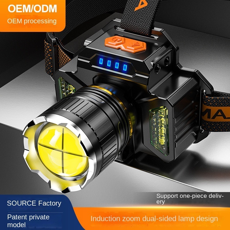 High Power Rechargeable Long Range Outdoor Aozoom Fishing Led Bike Headlight Bulb