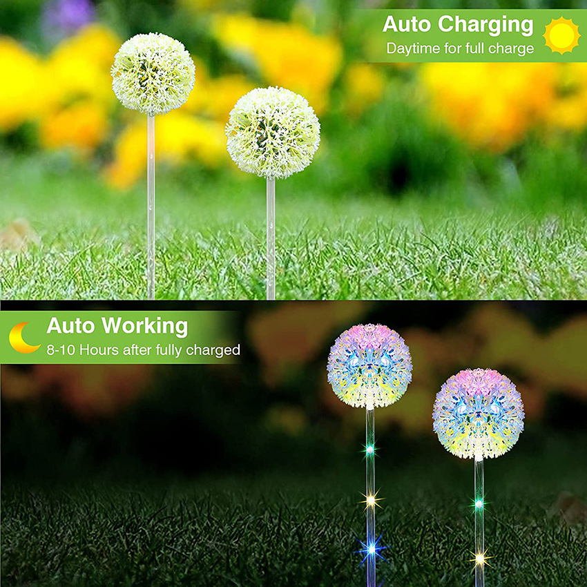 New Solar Dandelion Lamp Outdoor Garden Lawn Solar Lamp Simulated Flower Courtyard Solar Lights