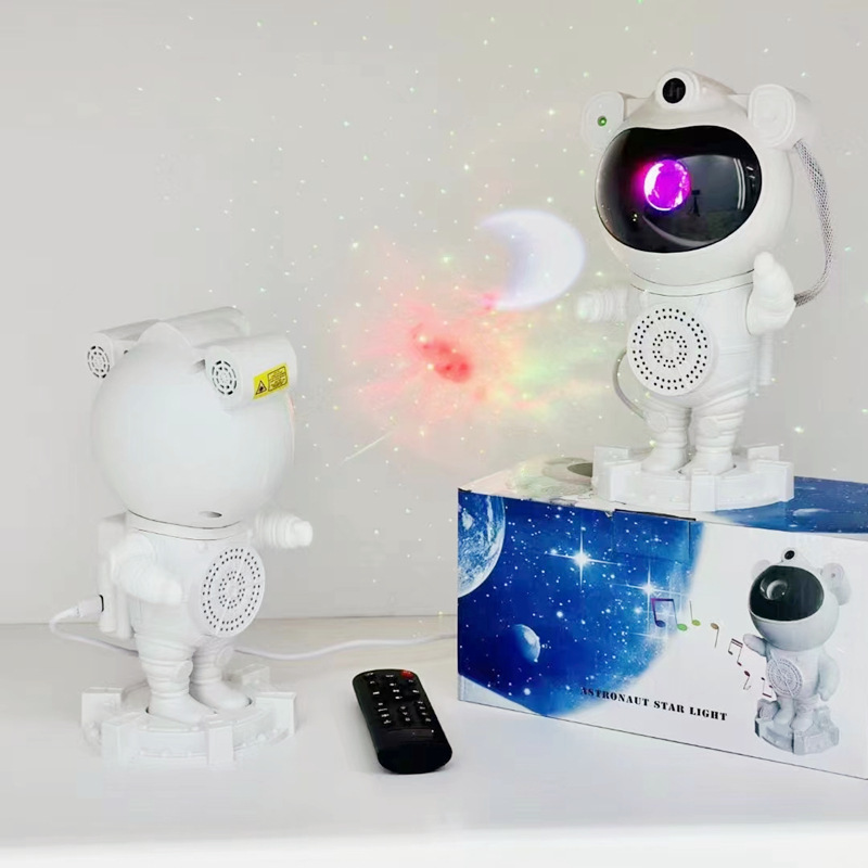 Starry Sky Projector New Bluetooth Music Aurora Atmosphere Projector Astronaut Ornaments Night Light