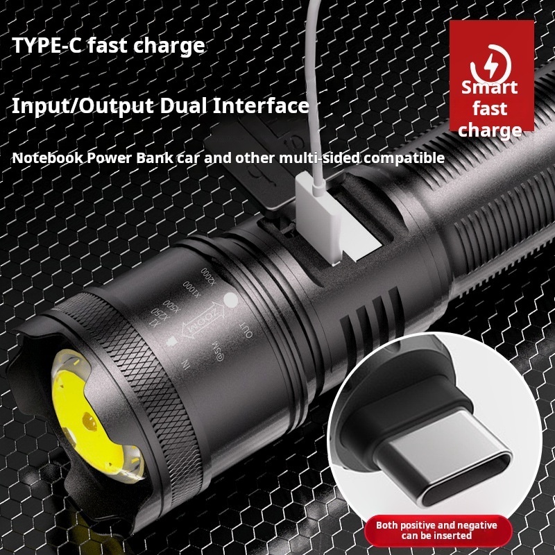 Flashlight Wholesale Outdoor Rechargeable Led Spotlight Multi Function Lighting Emergency Flashlight