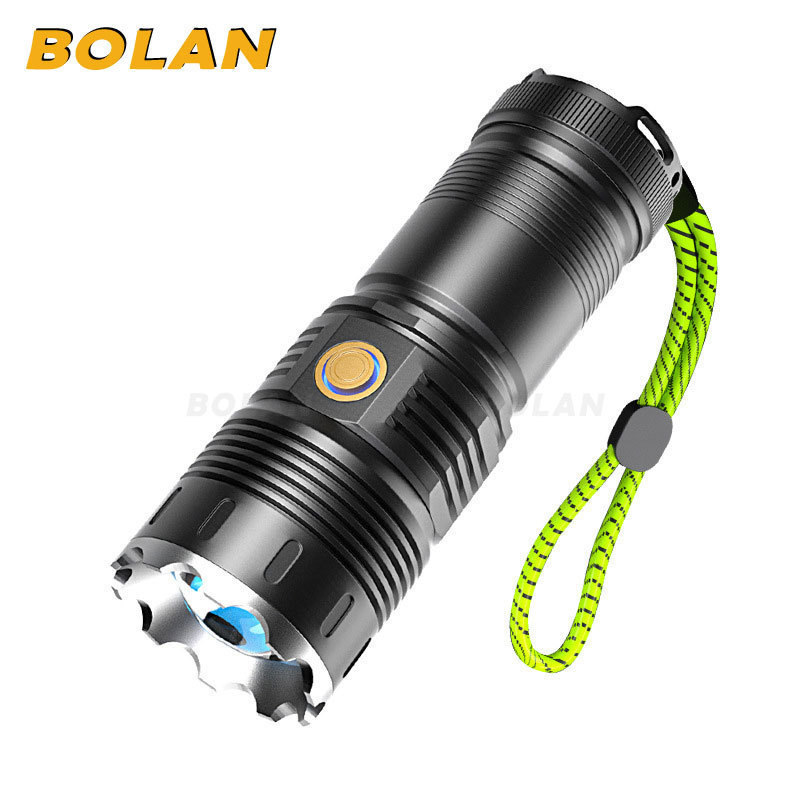 Super Strong Light Outdoor Patrol Spotlight Long Range Zoom White Led Laser Flashlight