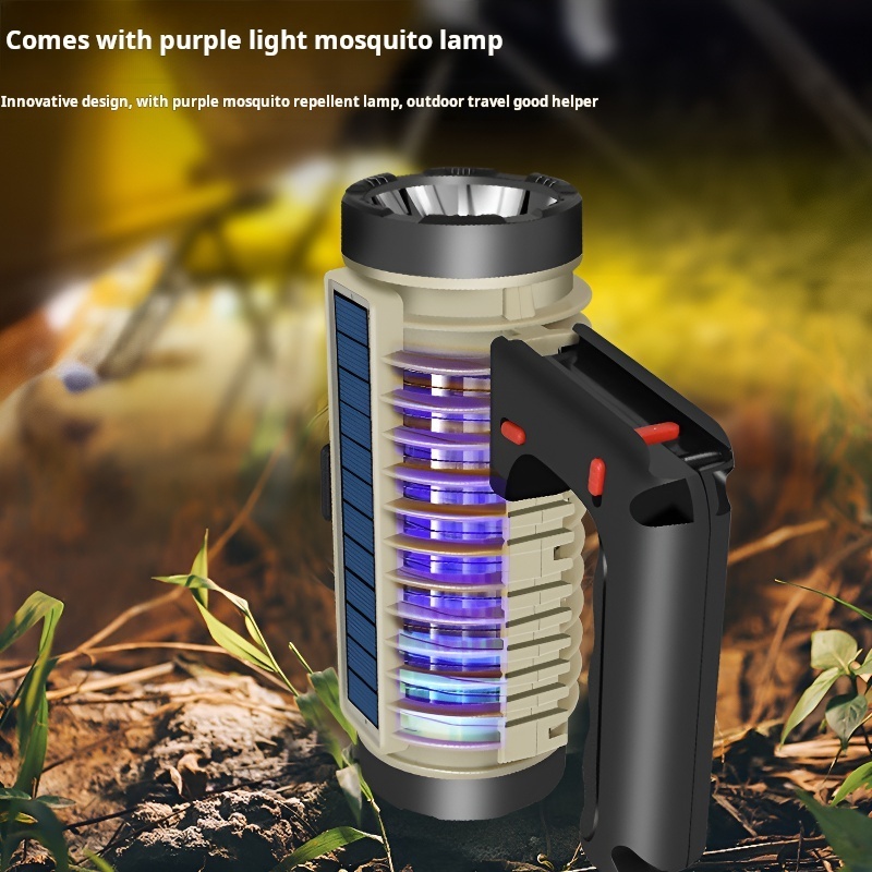 New Multifunctional Solar Portable Lamp Usb Rechargeable Mosquito Killer Flashlight