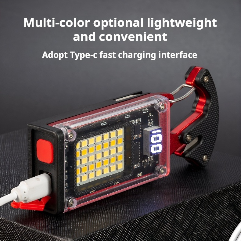 Multifunctional Keychain Lamp Emergency Screwdriver Wrench Bottle Opener Led Flashlight